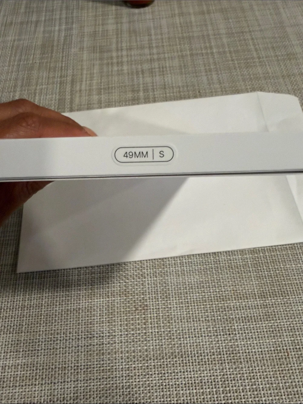 Apple - 49mm Alpine Loop - Small - Black Titanium Finish - Dark Green Band